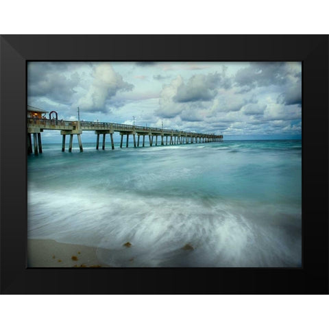 Slow Motion Ocean II Black Modern Wood Framed Art Print by Head, Danny