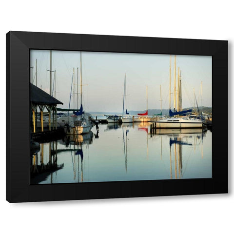 Marina Sundown I Black Modern Wood Framed Art Print by Head, Danny