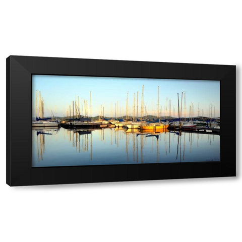 Marina Sundown III Black Modern Wood Framed Art Print by Head, Danny