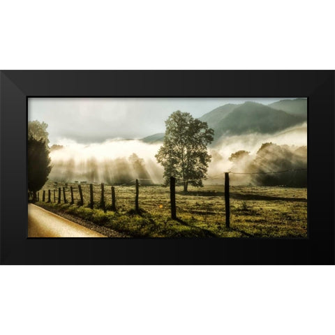 Sunrise in Cades Cove Black Modern Wood Framed Art Print by Head, Danny