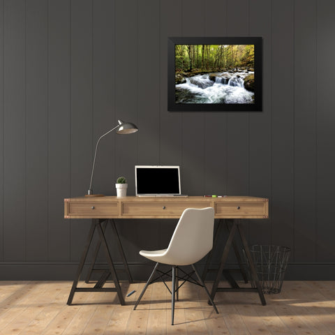 Waterslide Black Modern Wood Framed Art Print by Head, Danny