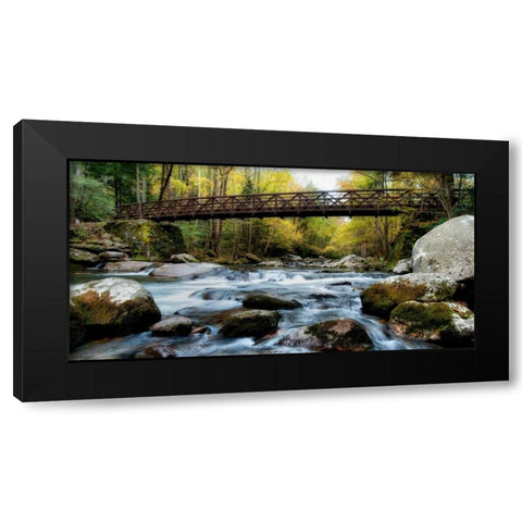 On the Rocks Panorama Black Modern Wood Framed Art Print with Double Matting by Head, Danny