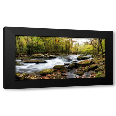 Over Flow Panorama Black Modern Wood Framed Art Print with Double Matting by Head, Danny