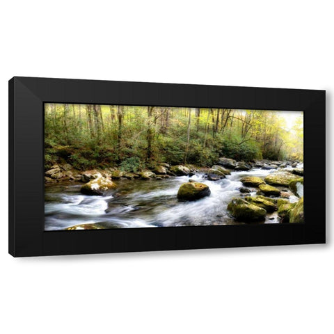Riverside Panorama Black Modern Wood Framed Art Print by Head, Danny
