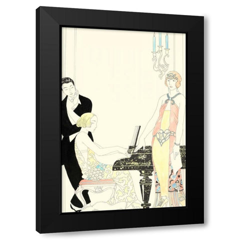 Arte Deco Fashion I Black Modern Wood Framed Art Print by Unknown