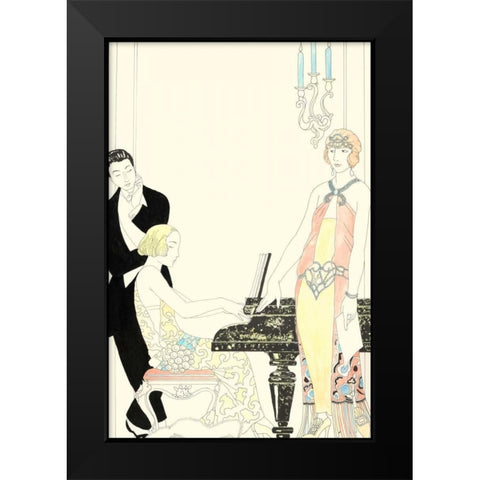 Arte Deco Fashion I Black Modern Wood Framed Art Print by Unknown