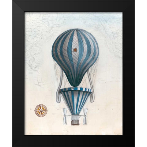Vintage Hot Air Balloons IV Black Modern Wood Framed Art Print by McCavitt, Naomi