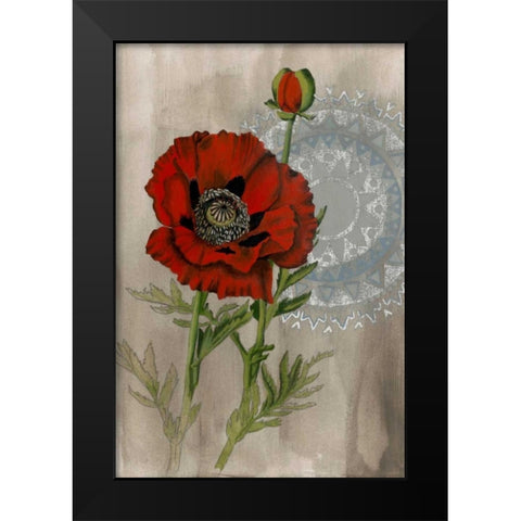 Bohemian Botanical III Black Modern Wood Framed Art Print by McCavitt, Naomi