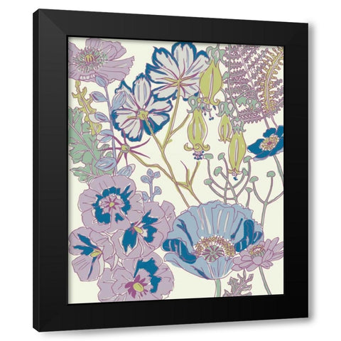 Graphic Garden III Black Modern Wood Framed Art Print with Double Matting by Zarris, Chariklia