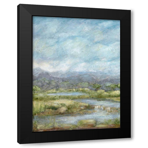 Green Pastures I Black Modern Wood Framed Art Print with Double Matting by Crawford, Beverly