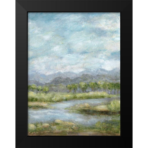 Green Pastures II Black Modern Wood Framed Art Print by Crawford, Beverly