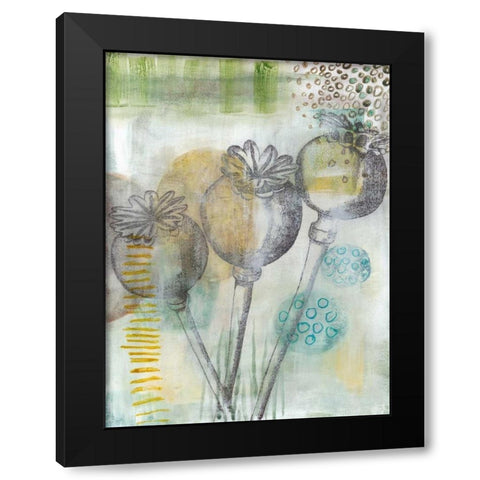 Seed Pod Composition II Black Modern Wood Framed Art Print by McCavitt, Naomi