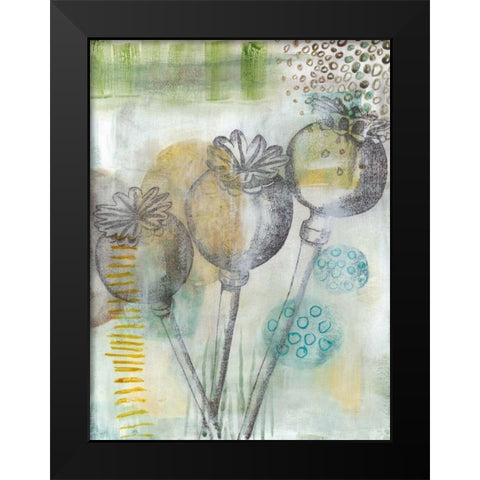 Seed Pod Composition II Black Modern Wood Framed Art Print by McCavitt, Naomi