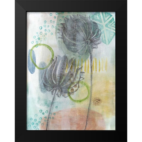 Seed Pod Composition IV Black Modern Wood Framed Art Print by McCavitt, Naomi