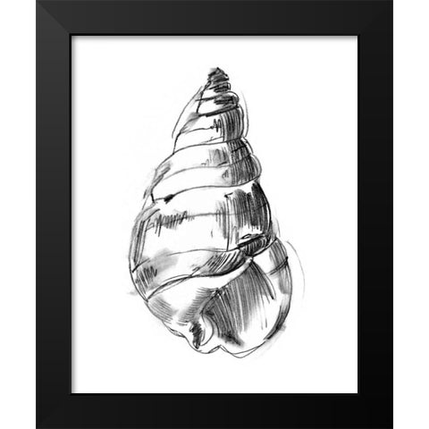 UA CH Shell Sketch V Black Modern Wood Framed Art Print by Harper, Ethan