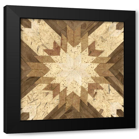 Lancaster Tile I Black Modern Wood Framed Art Print with Double Matting by Stramel, Renee W.