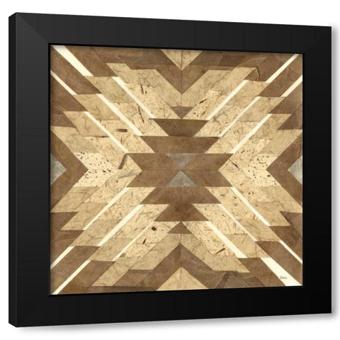Lancaster Tile II Black Modern Wood Framed Art Print by Stramel, Renee W.
