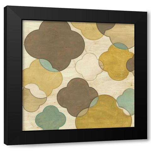 Quatrefoil Overlay II Black Modern Wood Framed Art Print by Vess, June Erica
