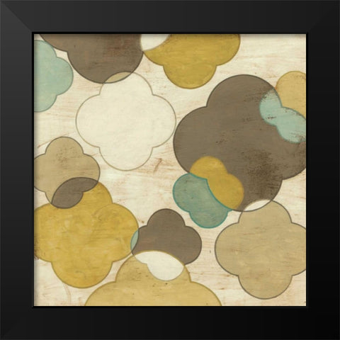 Quatrefoil Overlay III Black Modern Wood Framed Art Print by Vess, June Erica