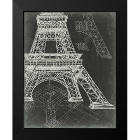Iconic Blueprint II Black Modern Wood Framed Art Print by Harper, Ethan