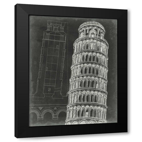 Iconic Blueprint III Black Modern Wood Framed Art Print with Double Matting by Harper, Ethan