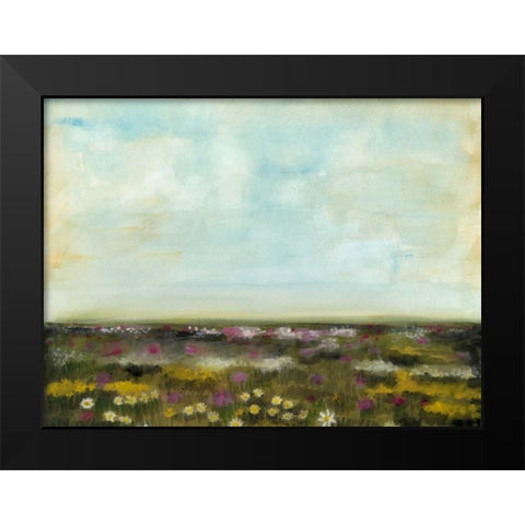 Floral Fields I Black Modern Wood Framed Art Print by McCavitt, Naomi