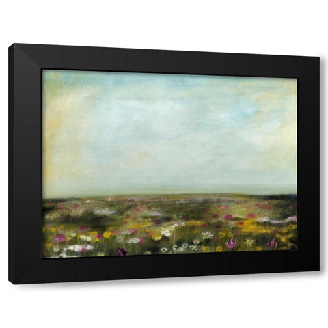 Floral Fields II Black Modern Wood Framed Art Print by McCavitt, Naomi