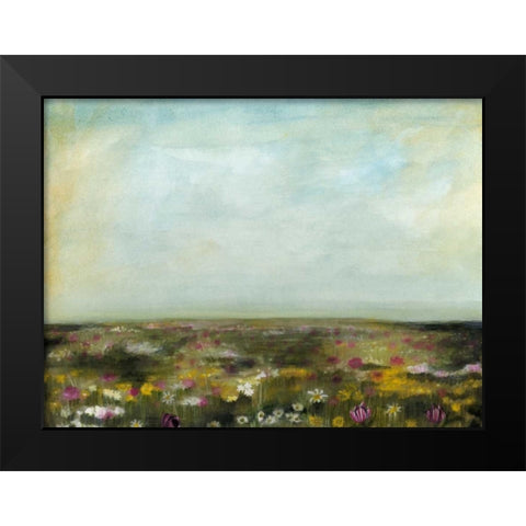 Floral Fields II Black Modern Wood Framed Art Print by McCavitt, Naomi