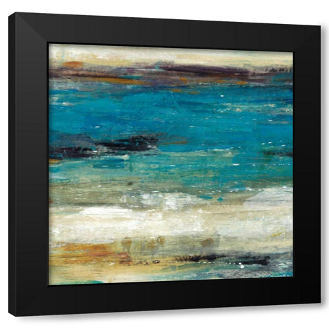 Sea Breeze Abstract I Black Modern Wood Framed Art Print with Double Matting by OToole, Tim