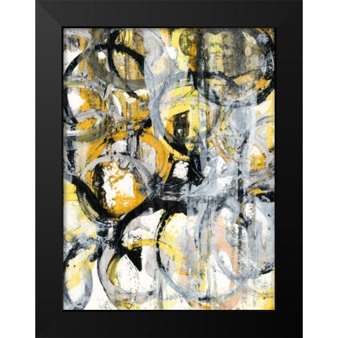Taxi Cab II Black Modern Wood Framed Art Print by Fuchs, Jodi