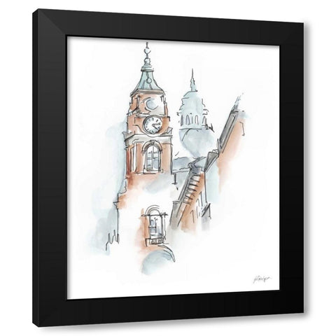 European Watercolor Sketches I Black Modern Wood Framed Art Print with Double Matting by Harper, Ethan