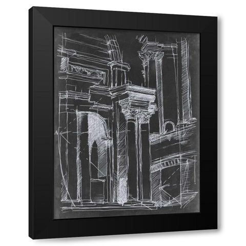 Architectural Schematic II Black Modern Wood Framed Art Print by Harper, Ethan