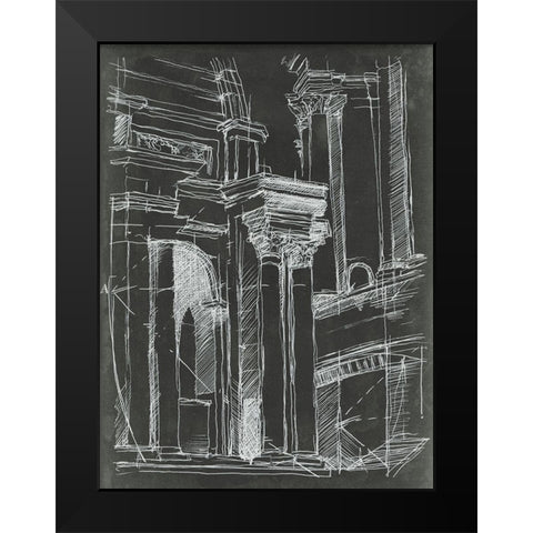 Architectural Schematic II Black Modern Wood Framed Art Print by Harper, Ethan