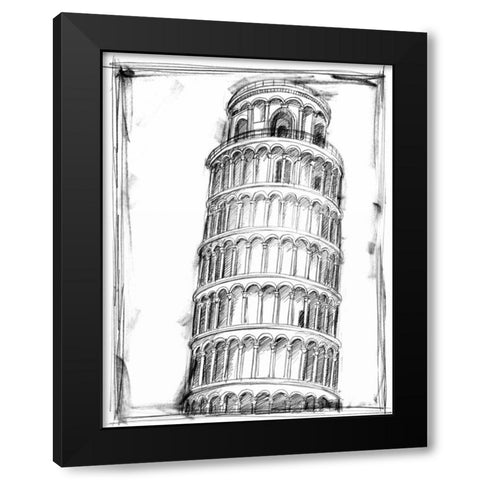 Graphic Architectural Study II Black Modern Wood Framed Art Print with Double Matting by Harper, Ethan