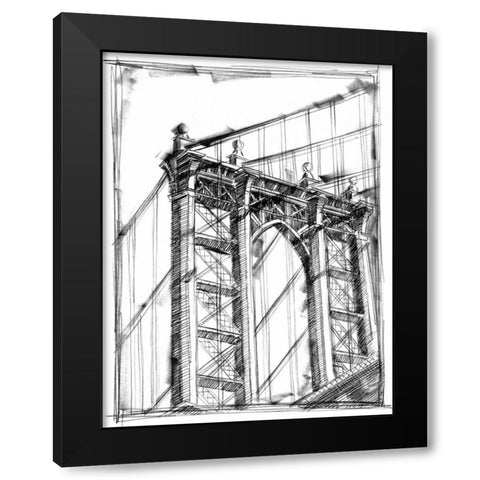 Graphic Architectural Study IV Black Modern Wood Framed Art Print with Double Matting by Harper, Ethan