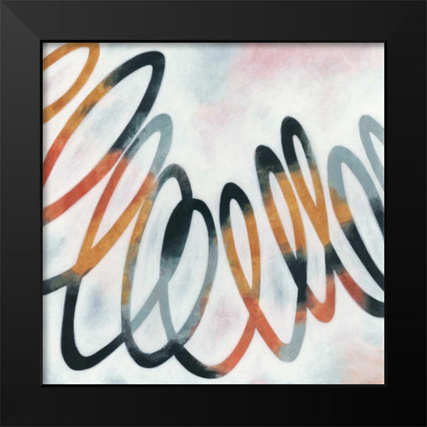 Squiggle I Black Modern Wood Framed Art Print by Meagher, Megan
