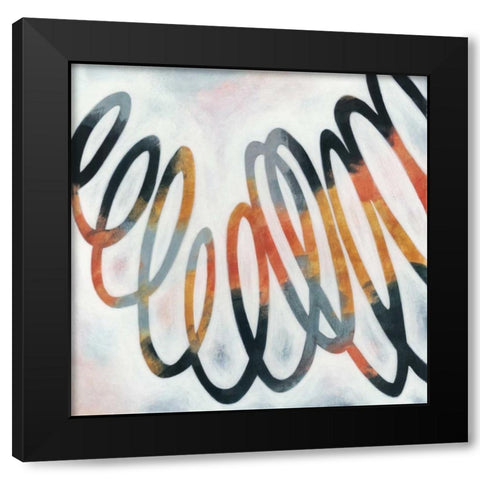 Squiggle II Black Modern Wood Framed Art Print by Meagher, Megan