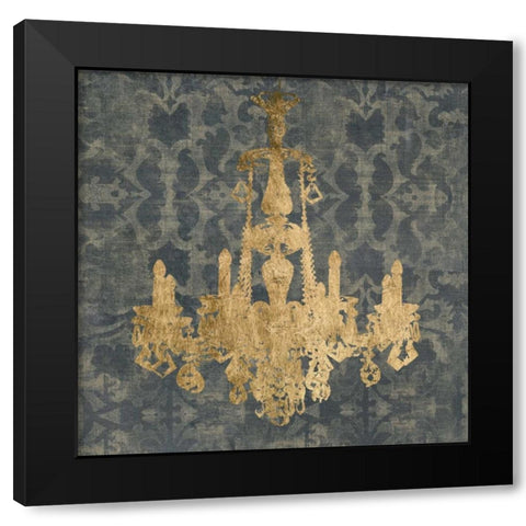 Gilt Chandelier II Black Modern Wood Framed Art Print with Double Matting by Goldberger, Jennifer