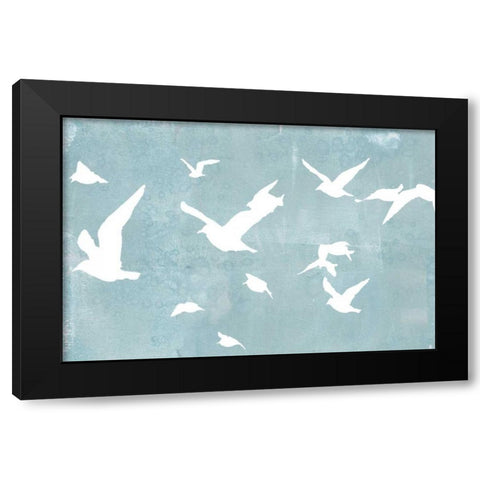 Silhouettes in Flight I Black Modern Wood Framed Art Print by Goldberger, Jennifer