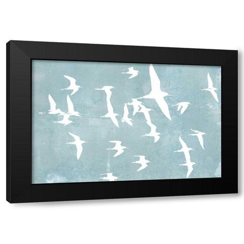 Silhouettes in Flight II Black Modern Wood Framed Art Print by Goldberger, Jennifer