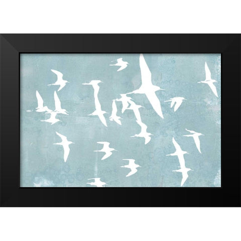 Silhouettes in Flight II Black Modern Wood Framed Art Print by Goldberger, Jennifer