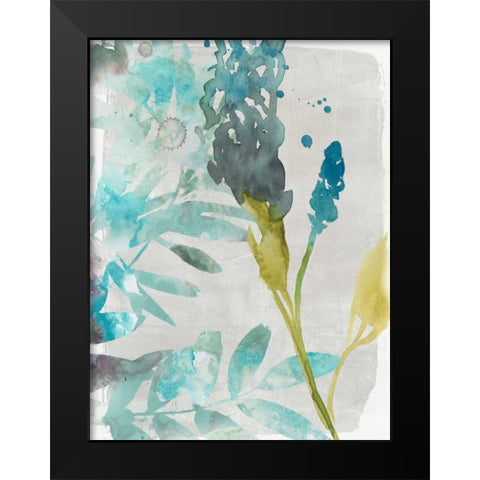Flower Layers I Black Modern Wood Framed Art Print by Goldberger, Jennifer
