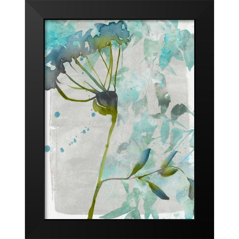 Flower Layers II Black Modern Wood Framed Art Print by Goldberger, Jennifer