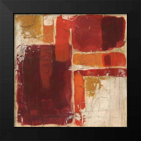 Overlap I Black Modern Wood Framed Art Print by Vess, June Erica