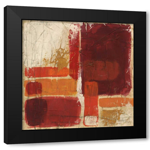 Overlap II Black Modern Wood Framed Art Print by Vess, June Erica