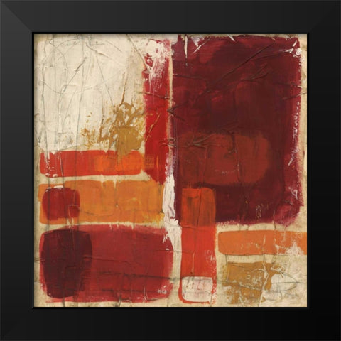 Overlap II Black Modern Wood Framed Art Print by Vess, June Erica