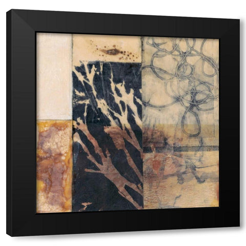 Indigo Layers I Black Modern Wood Framed Art Print by Goldberger, Jennifer