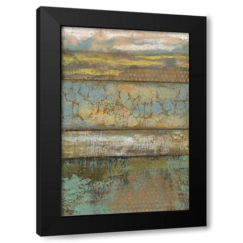 Segmented Textures I Black Modern Wood Framed Art Print with Double Matting by Goldberger, Jennifer