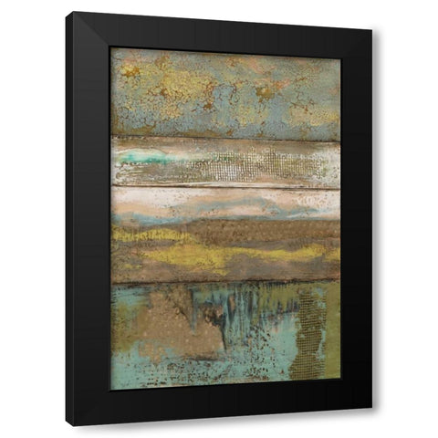 Segmented Textures II Black Modern Wood Framed Art Print by Goldberger, Jennifer