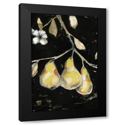 Fresh Pears I Black Modern Wood Framed Art Print by Goldberger, Jennifer